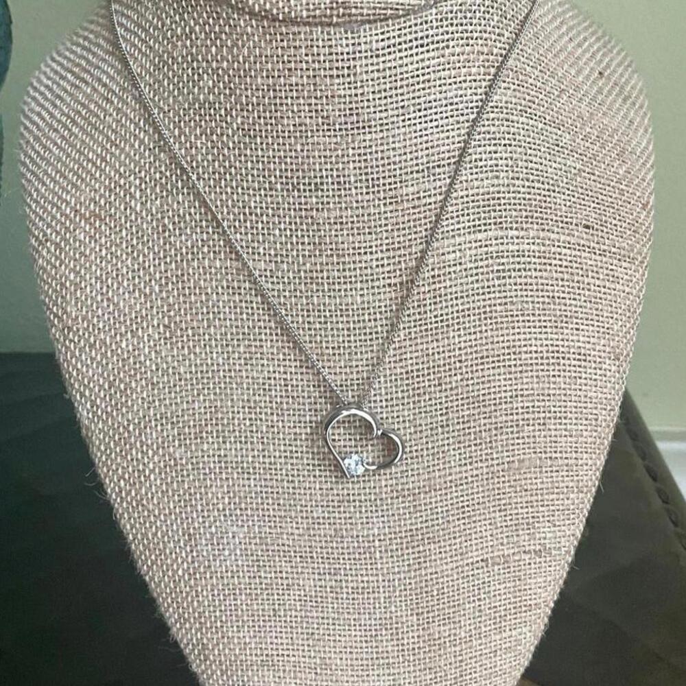 Heart Pendant Cubic Zirconia Necklace
